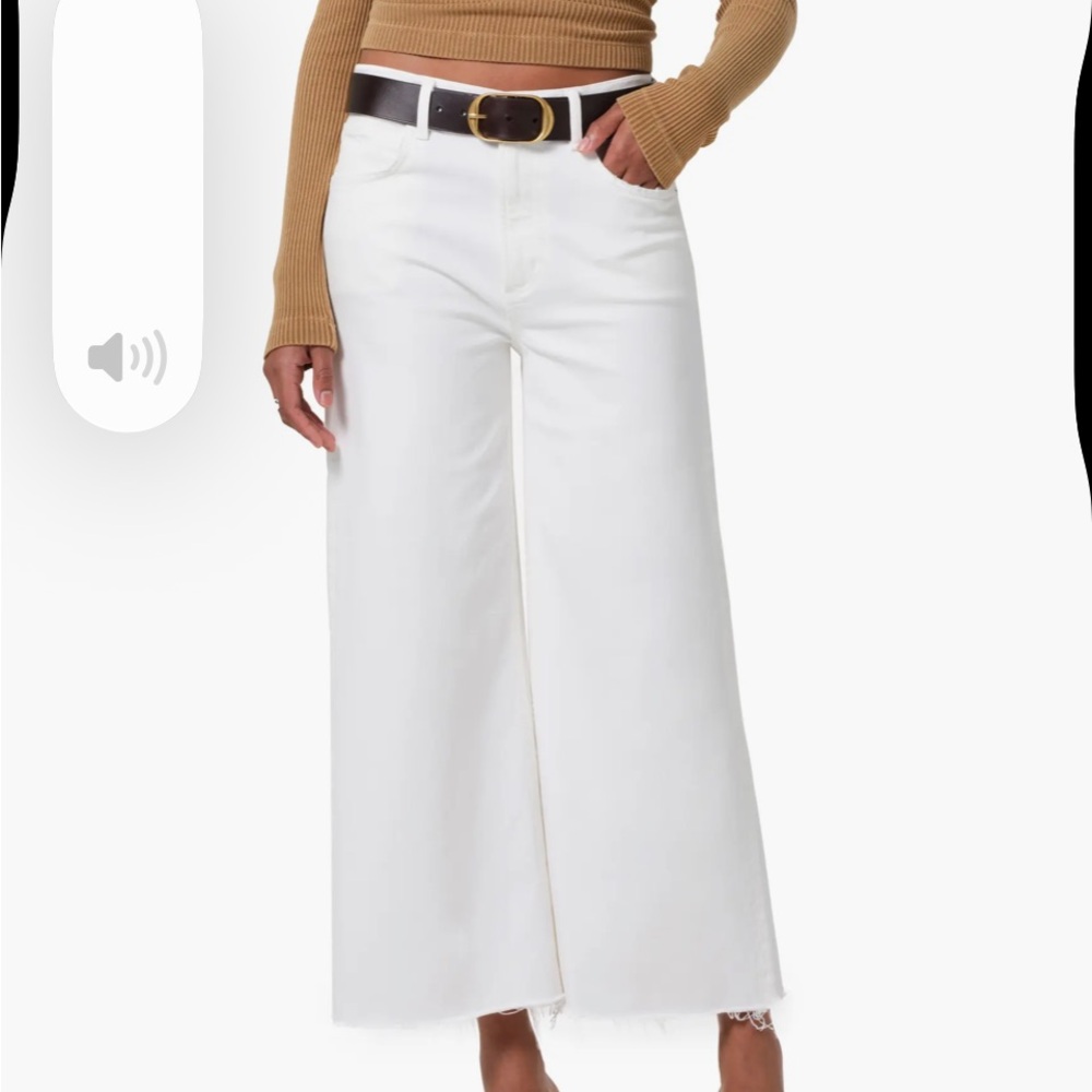 Citizens of Humanity Lyra Raw Hem High Waist Crop Wide Leg Jeans 28P